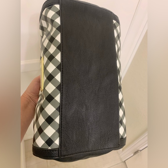 Betsey Johnson black and white check satchel - Picture 6 of 11